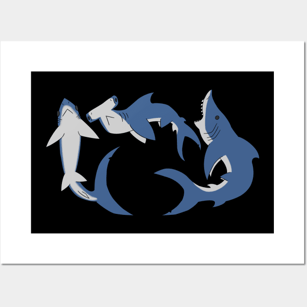 Sharks Wall Art by GadzooksTD